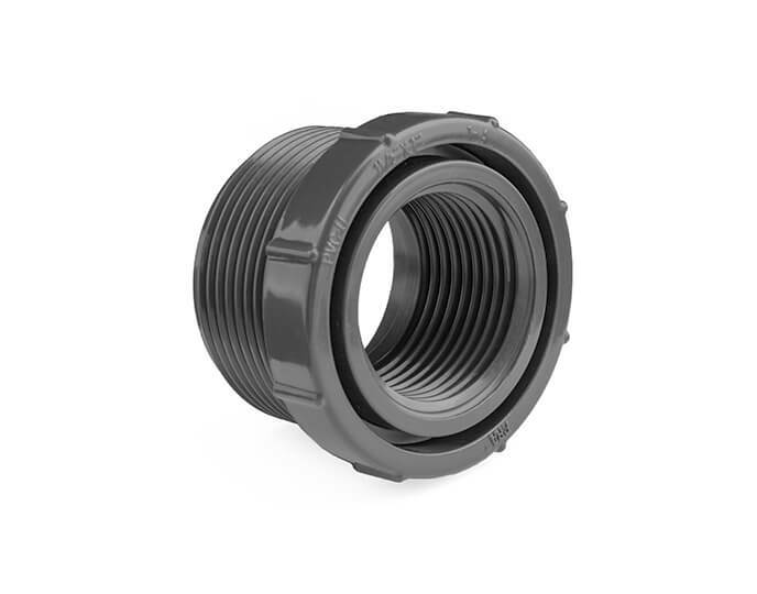 Arbusto reductor roscado de PVC de 2 1/2 x 2