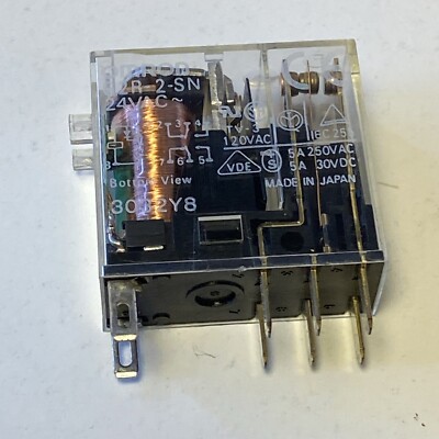 6x OMRON G2R-2-SN Industrierelais   2 Wechsler (DPDT)  24vac