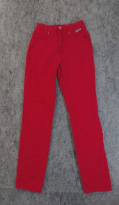 Vtg Roper Jeans Women 7/8 Red Western Rodeo Bareback Yoke Silver Stud Riding USA