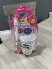 New Shopkins Brush Buddies Toothbrush Set Cup A15