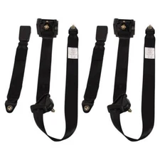 For Car Vehicle Adjustable Belt Kit 2 Set Retractable 3 Point Seat Belt