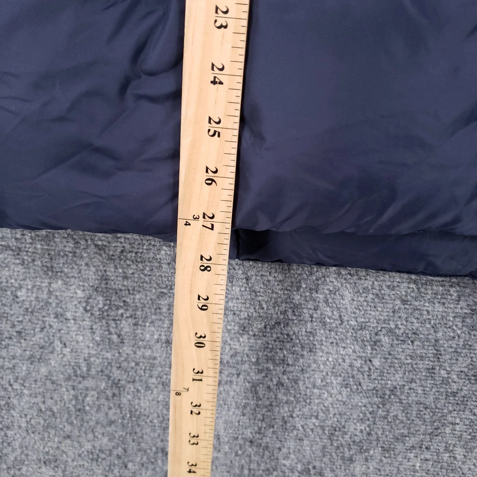 Lands End Vest Mens XL 46 48 Blue Goose Down Puffer Snap Outdoor Sleeveless - Image 4 of 4