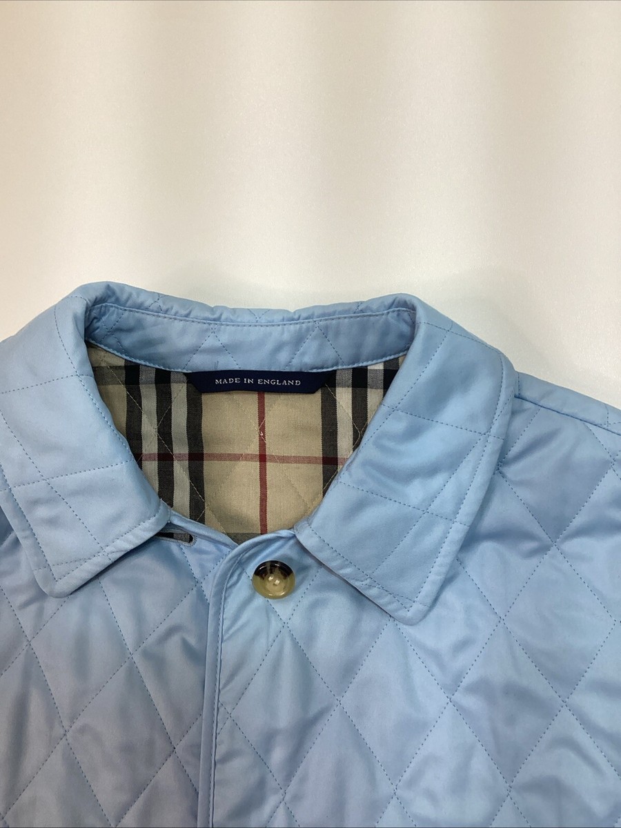 Burberry London Jacket Size M Quilted Black Lightweight Nc