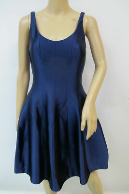 slim fit dress slacks Boden Women's Scoop Back Fit and Flare Dress in Black main image 1