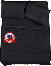 Juego De S banas Queen Size Negra Para Cama Sabanas Hotel 4 Piezas En Oferta Set