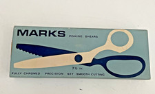 Vintage Marks 7 1/2" Chrome Pinking Shears Right Handed in Original Box