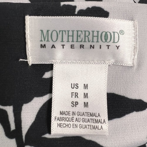 Motherhood Maternity Dress Women's Medium Sleeveless Black White Floral Stretch - Picture 9 of 11