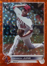 2022 Topps Series 2 #594 Janson Junk RC Orange Foilboard Parallel #/199 Angels