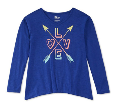 Epic Threads Girls Love & Arrows Tshirt in Midnight Lapis Sz Medium