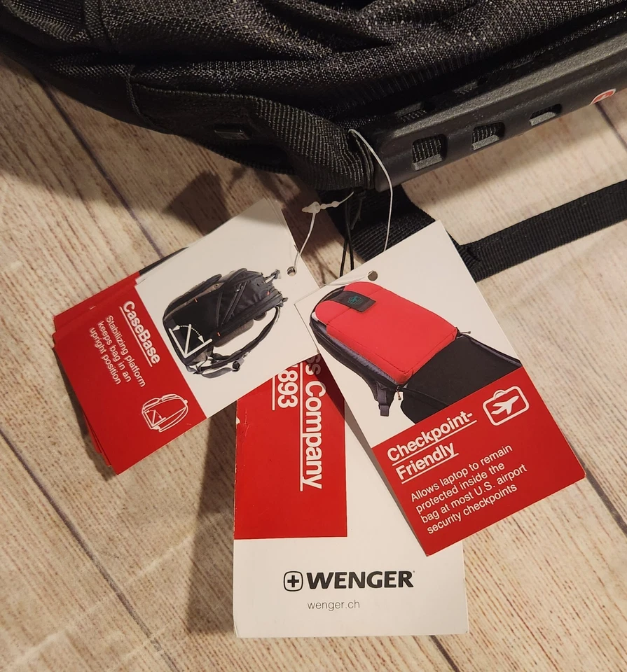 Новый с Ярлыками Swiss Gear на Wenger Synergy 16 «ноутбук компьютер рюкзак черный и черный новый - Изображение 2 из 4