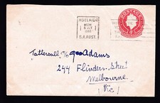 1966 QUEEN ELIZABETH II 4c DECIMAL STAMP EMBOSSED COVER ADELAIDE SA #10