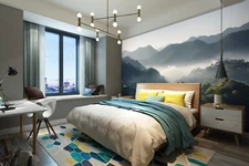 3D Mountain Fog O994 Wallpaper Wall Murals Removable Wallpaper Sticker Eve