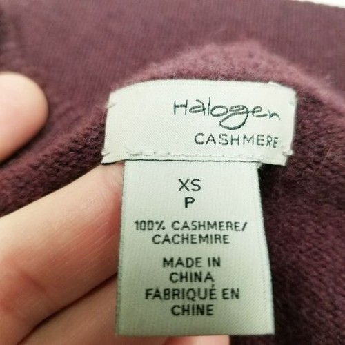 Halogen cashmere 100% cashmere size XS petite Maroon Great preloved condition - Picture 11 of 11