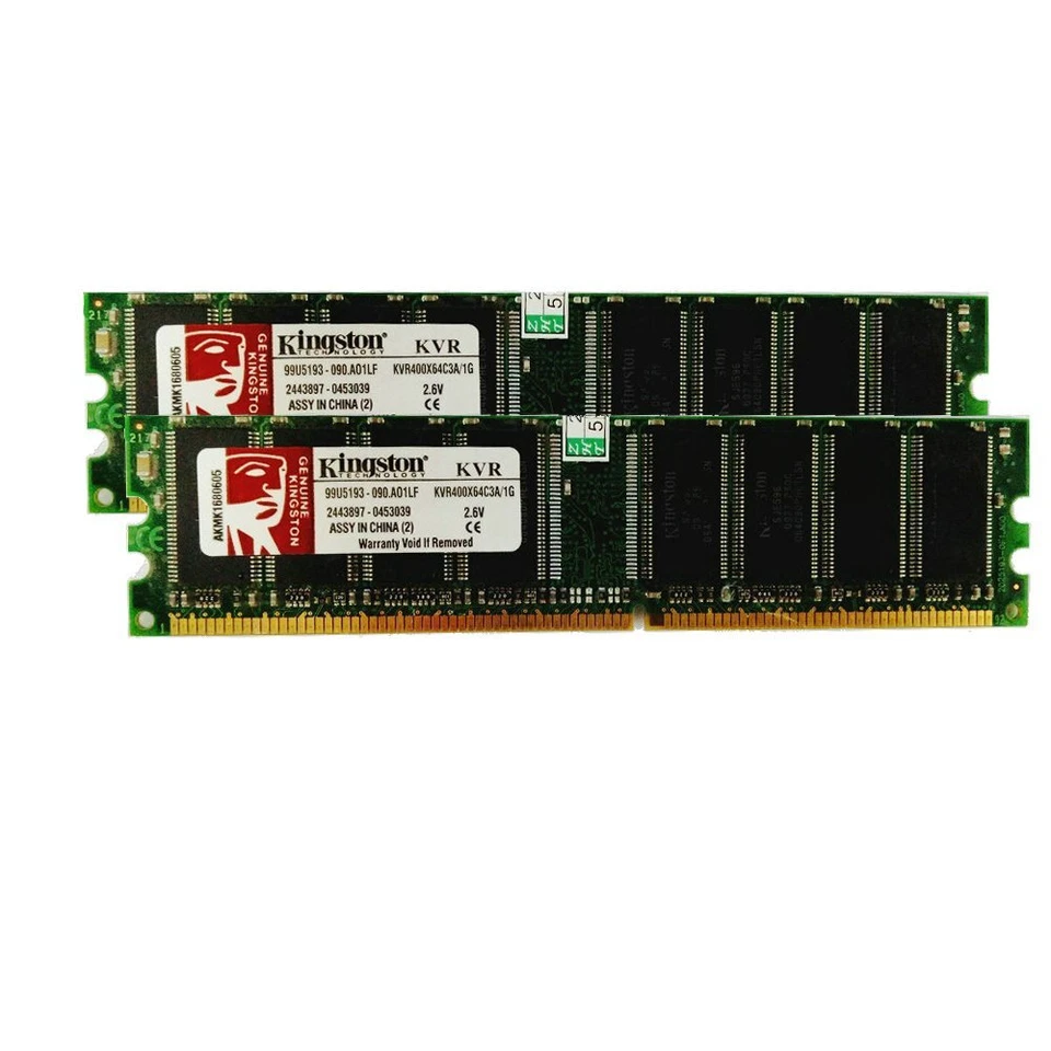 4GB 4x 1GB DDR 400MHz PC 3200 184pin Desktop Memory PC2700 2100 333 266mhz WU - Image 2 of 4