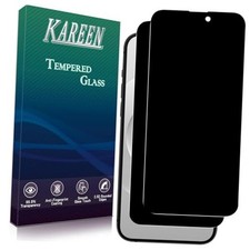 2 Pack Privacy Screen Protector Designed For iPhone 15 Pro Max/15 Plus Black