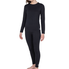 Free Country Kids 2-Piece Base Layer Set Size XL Black