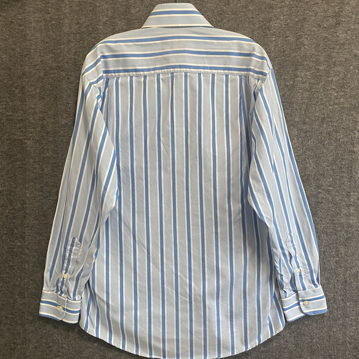Burberry London Shirt Mens Medium Blue White Striped Button