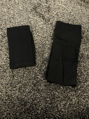 Two Pairs of Womens Black Tights L/XL