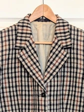 DAKS Signature House Check Soft Wool Jacket Size 16