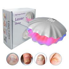 LED Nail Fungus Light Therapy Device Red Blue Infrared for Onychomycosis Relief