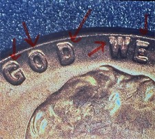 1963 D Lincoln w/Errors, Doubling on GOD & WE, UNC, Beautiful RED!