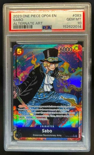 2023 One Piece Kingdoms of Intrigue Sabo Super Rare Alt Art #OP04-083 PSA 10