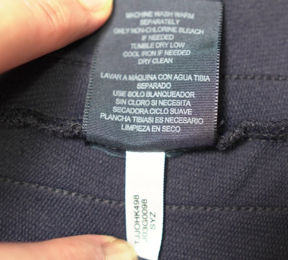 Tommy Hilfiger Mujer’s Azul Marino Rojo Azul Rayas Falda Midi L Mezcla de Lino Cordón Foto 4 de 4