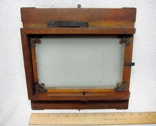Antique VIEW Camera Wood GROUND GLASS Part. 5x8 OLD Large Format Spring Back