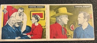 1950 WESTERN TV HOPALONG CASSIDY EPISODES 10 & 11PANEL CARDS WM. BOYD “WARNING”