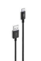 Cellularline Braided Data Cable USB-A/ Typ-C Black (60909) #1907323