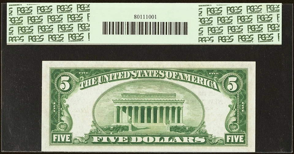 1929 $5 The National City Bank of New York Ty.2 Ch# 1461 PCGS 64 Very Ch New BXE - Image 3 of 4