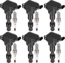 6 Ignition Coil Pack UF863 and 6 Iridium Spark Plug 93175 Compatible with Kia Se