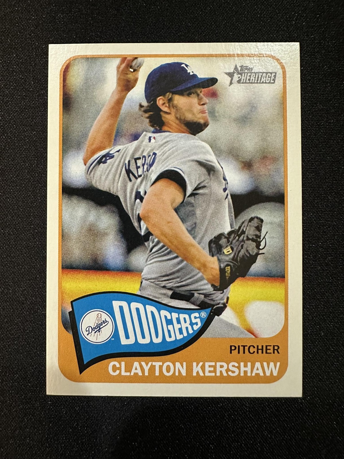 2014 Topps Heritage #300b Clayton Kershaw Action Image Variation Dodgers