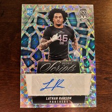 2025 Mosaic Lathan Ransom Rookie Scripts Silver Prizm Auto 