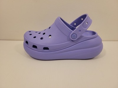 NEW! Lavender CROCS CLASSIC CRUSH PLATFORM Clogs - Shoe Size Mens 5 Womens 7