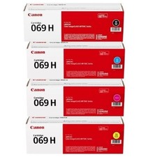 Canon Genuine 069H High Yield 4 Colour Toner Cartridge Set CMYK 