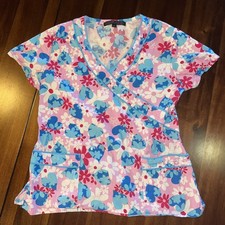 Women's Vibrant Floral Scrub Top 