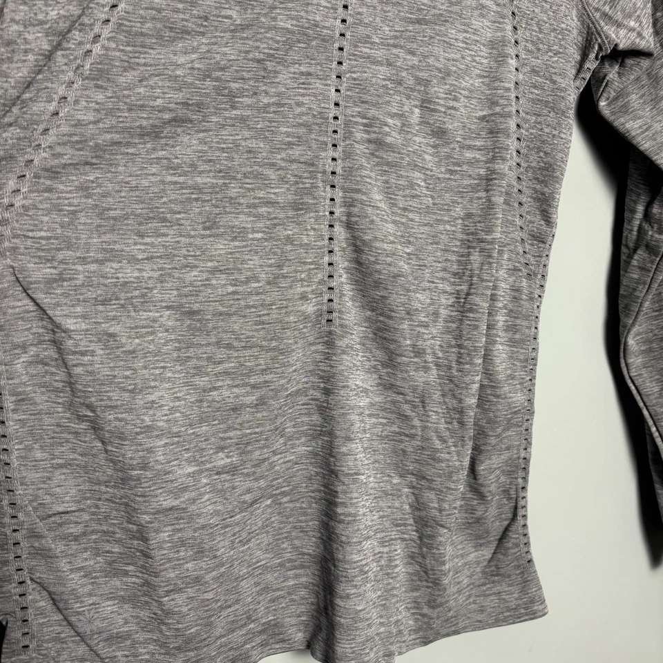 Camisa Top Para Mujer Athleta Gris Manga Larga Entrenamiento Correr Extra Pequeña Foto 3 de 4