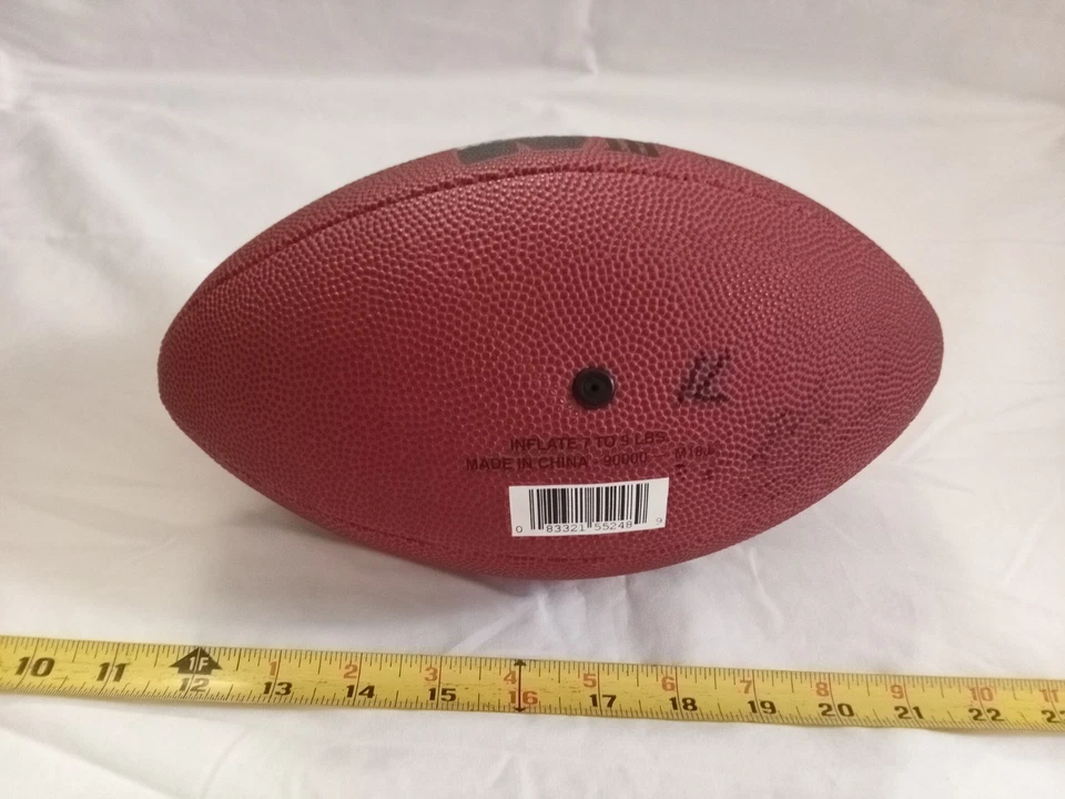 RAWLINGS 青少年尺寸 PEYTON MANNING #18 皮革美式橄榄球签名版 NFL。 — 第 3/4 张图片