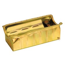 Oil Pan Steel Gold Iridite 8 Qt. Ford Small Block 351c Fits Tube Chassis Each