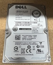 LOT OF 3 GENUINE DELL 146GB SAS 2.5" 15K 6GBPS HDD / W330K