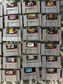 Super Nintendo SNES Console w/ Controllers, Power Adapter & 35 Games