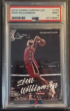 2019-20 Panini Chronicles Luminance Zion Williamson #143 ROOKIE PSA 9 Card!