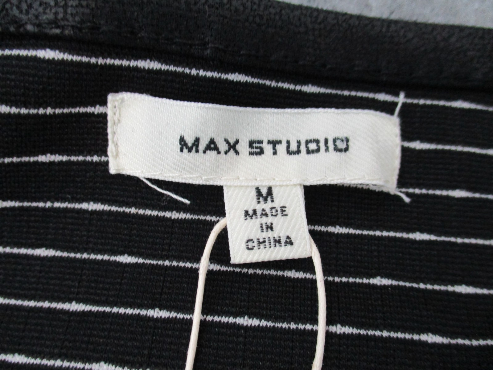 Max Studio Womens Dress M Black Bell Sleeve 3/4 Dress Polka Dot Dotted New