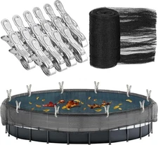 26.2FT Round Pool Leaf Net Cover w/ 16 Clips | Fits 24FT Above Ground Pools