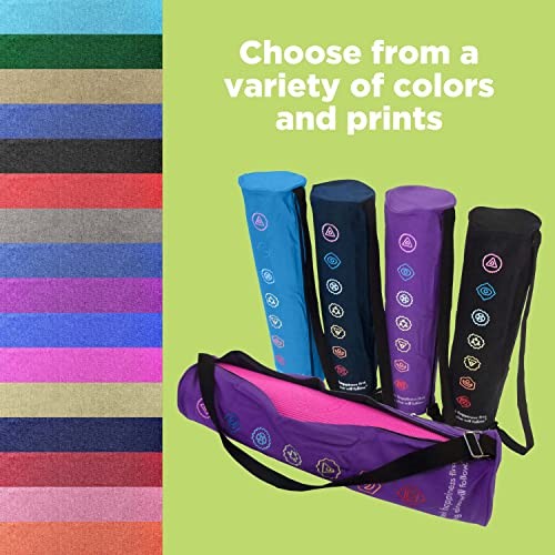 Eco-friendly Cotton Yoga Mat Bag in XL Black & Multiple Colors - 2 Sizes