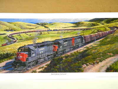Railroad Art,Winfield,SP''Beet Train on ''La Cuestra'', 12X24''signed(7315)