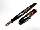 Vintage ink shut off  fountain pen   HARUYAMA made  urushi  takamaki-e