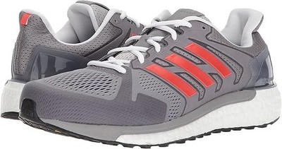 Adidas Supernova ST Aktiv Mens Running Shoes / Sneakers Grey Hi-Res Red Boost