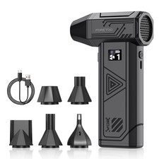 Compressed Air Duster,130000RPM Super Power LED Display Electric Air Duster w...